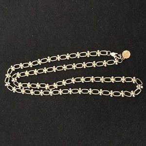 Anne Klein necklace with rope and nautical theme.